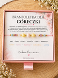 Bransoletka dla Dziecka - agat, kwarc różowy, turmalin, opal, akwamaryn