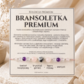 Bransoletka premium - kamień księżycowy, kryształ górski, kwarc różowy i ametyst