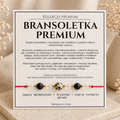 Bransoletka Premium – jaspis dalmatyński, kryształ górski i czarny turmalin