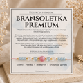 Bransoletka premium - jadeit różowy, akwamaryn i kryształ górski