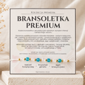 Bransoletka premium - agat brazylijski, kamień księżycowy i kryształ górski