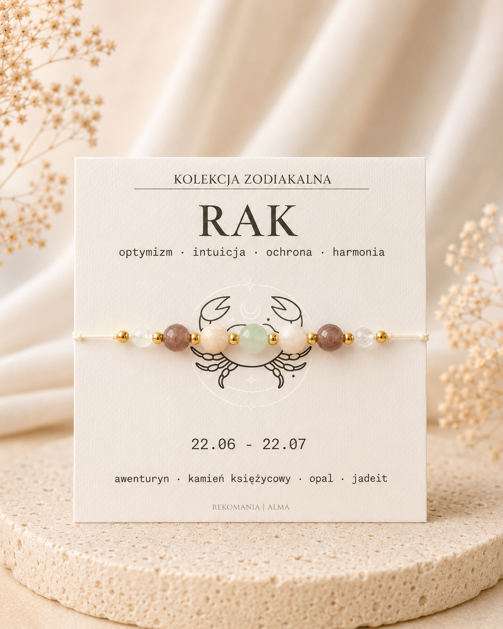 Bransoletka zodiakalna - Rak